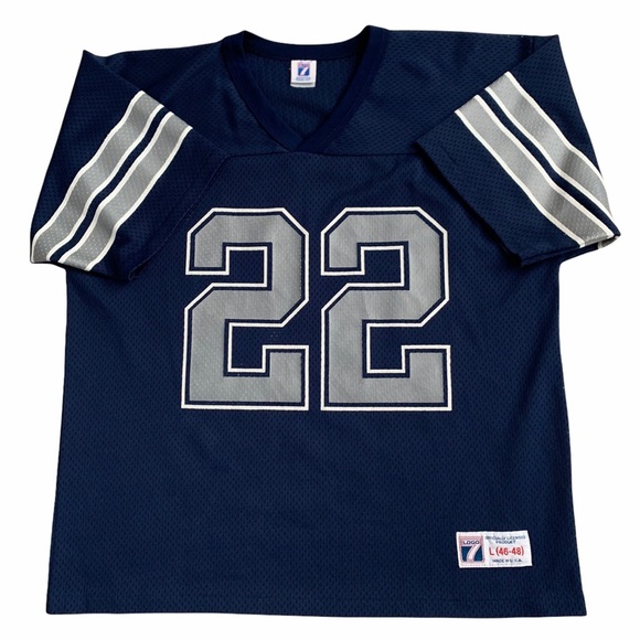90s Pro Player #22 Emmitt Smith Blank Navy Jersey - Picture 1 of 7